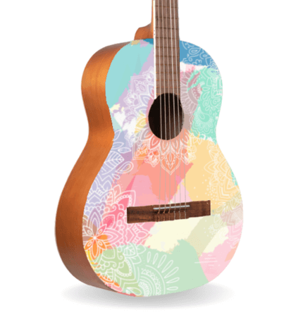 guitarra bamboo bg39-rm rainbow mandala