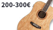 guitarras acústicas de un precio de 200 a 300€