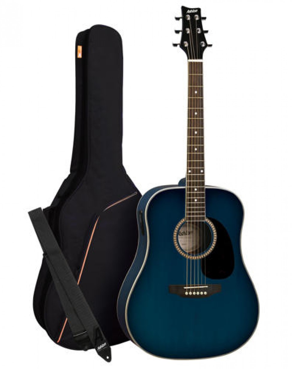 SPD25TBB - Pack Guitarra Acustica Dreadnought Azul - Ashton